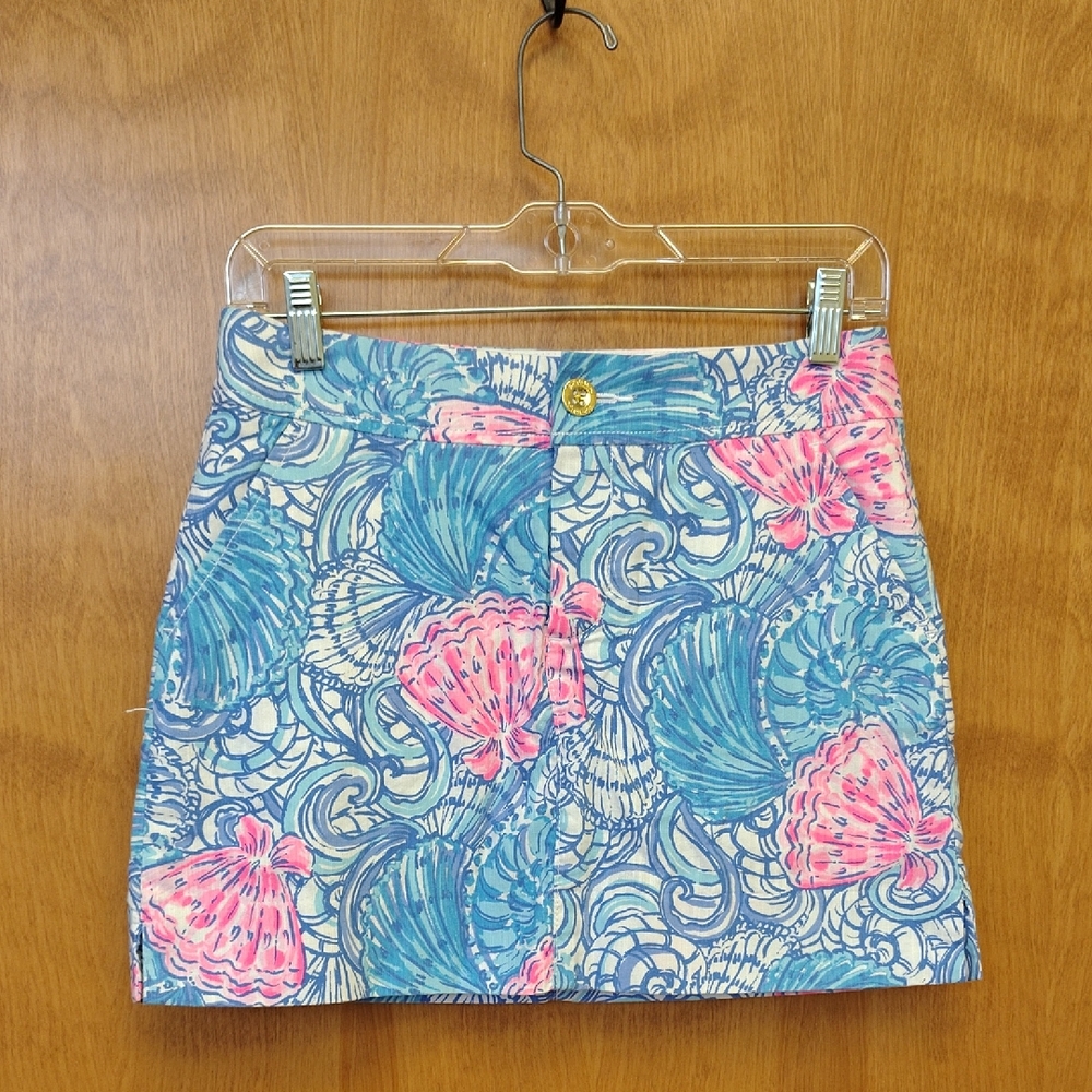 Lilly Pulitzer Nicki Skort Blue Haven Raising Shell